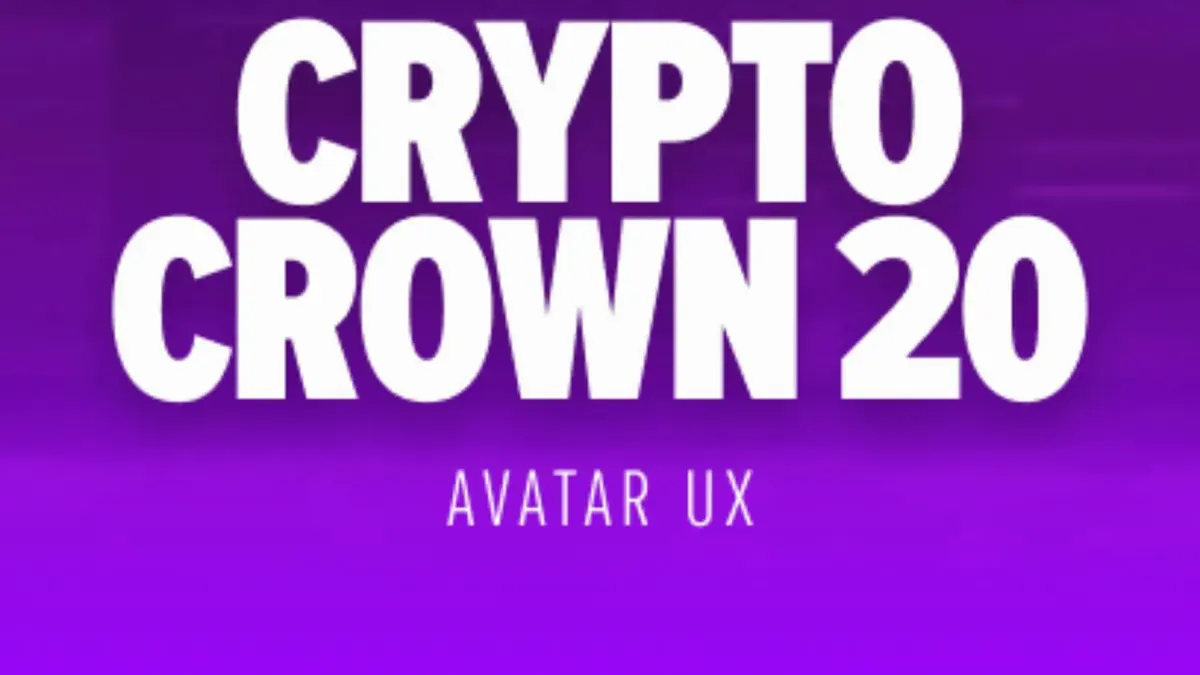 Interface do slot Crypto Crown 20 com símbolos de criptomoedas e frutas neon