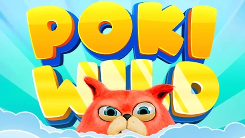 Interface do jogo de slot Poki Wild com elementos coloridos